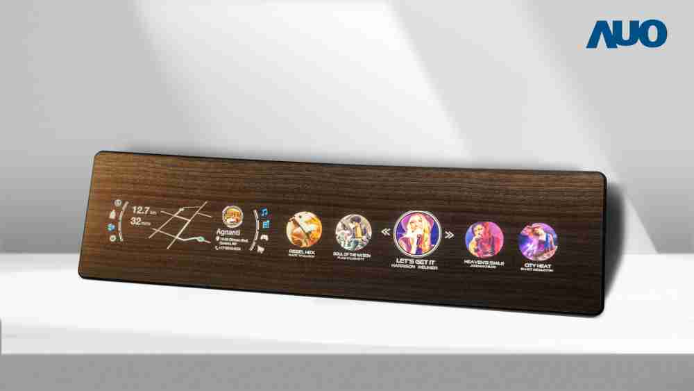 糖果派对研发全球最高穿透度达80%的AmLED木纹显示器，，可于使用时呈现高亮度、、、、清晰可见的信息，，并在不使用时回归为单纯的饰板，，节能兼具美观