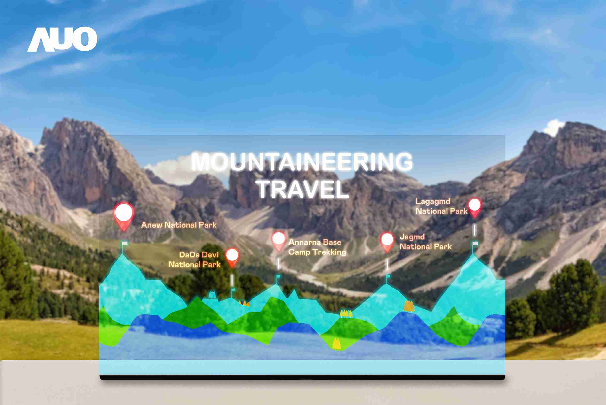 糖果派对展示全球单片尺寸最大(*)42吋透明Micro LED显示器拼接而成的〝64吋透明Micro LED显示器〞，，具备高透明度、、、、1,000 nits高亮度、、、、广色域、、采用三边无边框的无缝拼接等多重特色，，，，呈现超高清、、、细腻画质而不遮挡后方视觉，，，满足层峰需求，，，，可广泛运用于零售、、、艺术展览或商业空间等场域